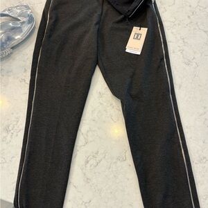 Ivanka Trump charcoal gray straight leg pants with stylish zippers up both sides